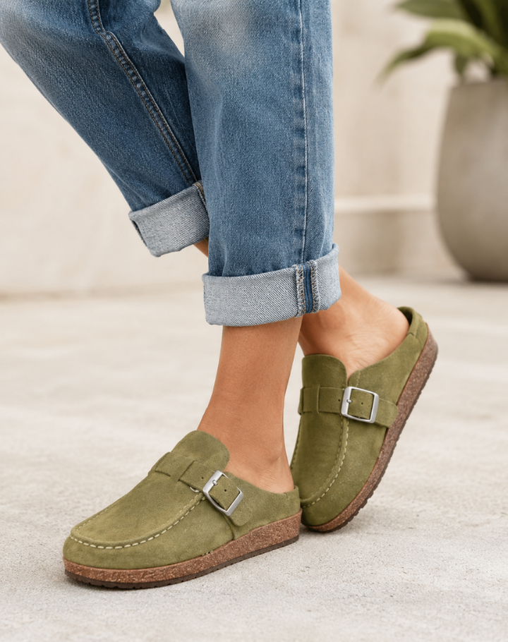 Cork Buckle Clogs