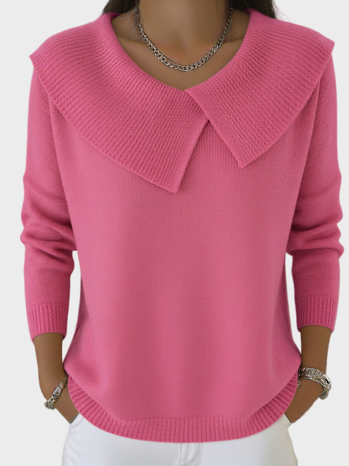 Lucia - Warm sweater with a soft collar