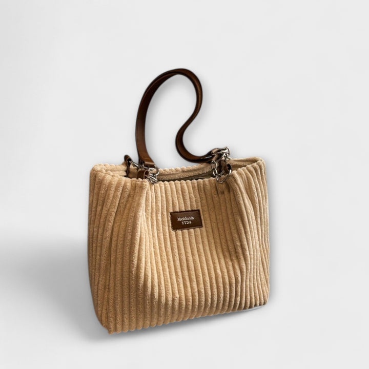 Cecile. - Soft cord shoulder bag