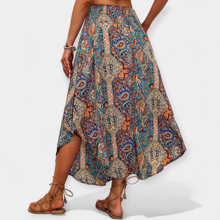 Lucie - Floral high-waisted midi skirt