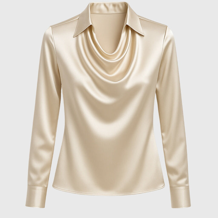 Dana - Elegant blouse made of shiny satin