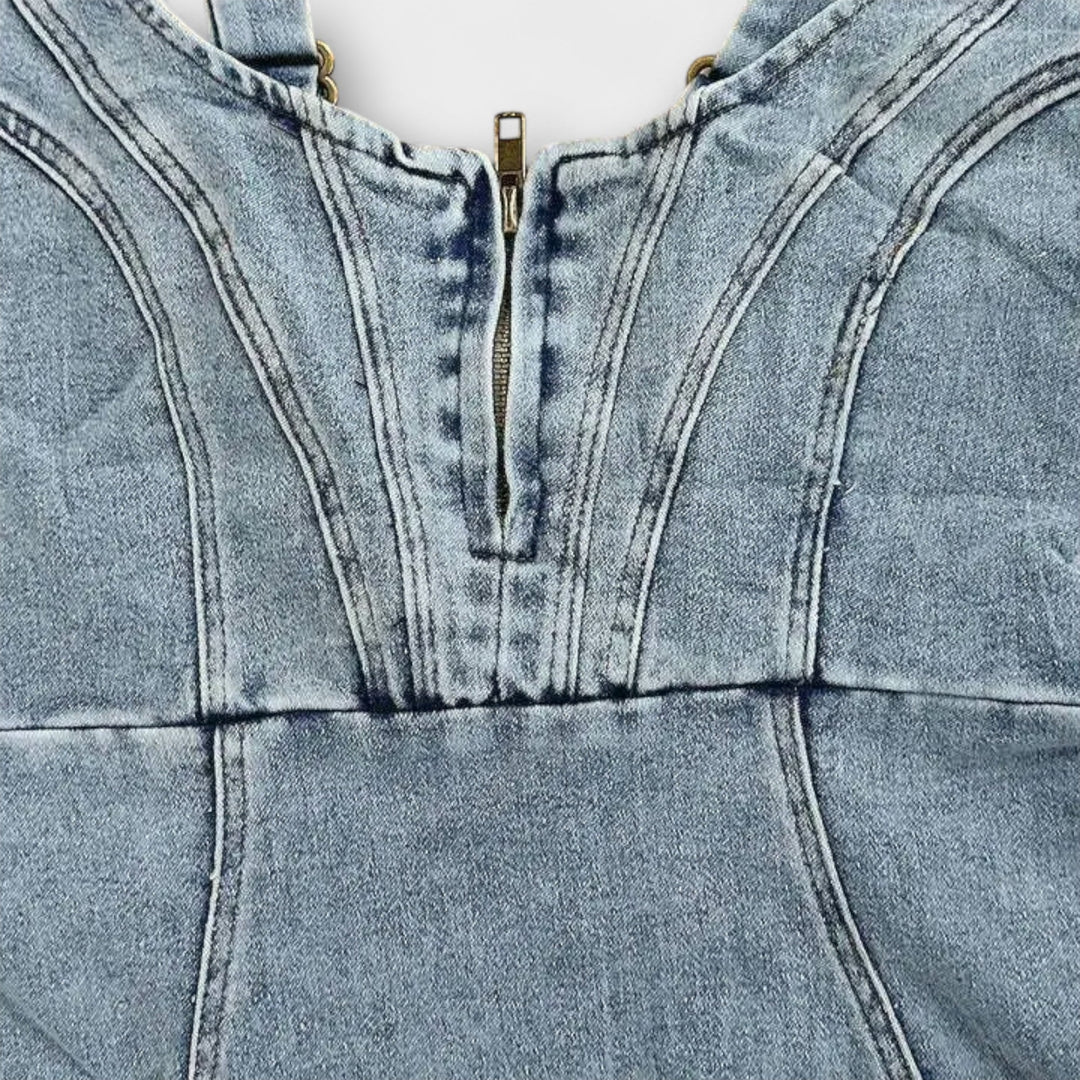 Anna - Denim dress with adjustable straps