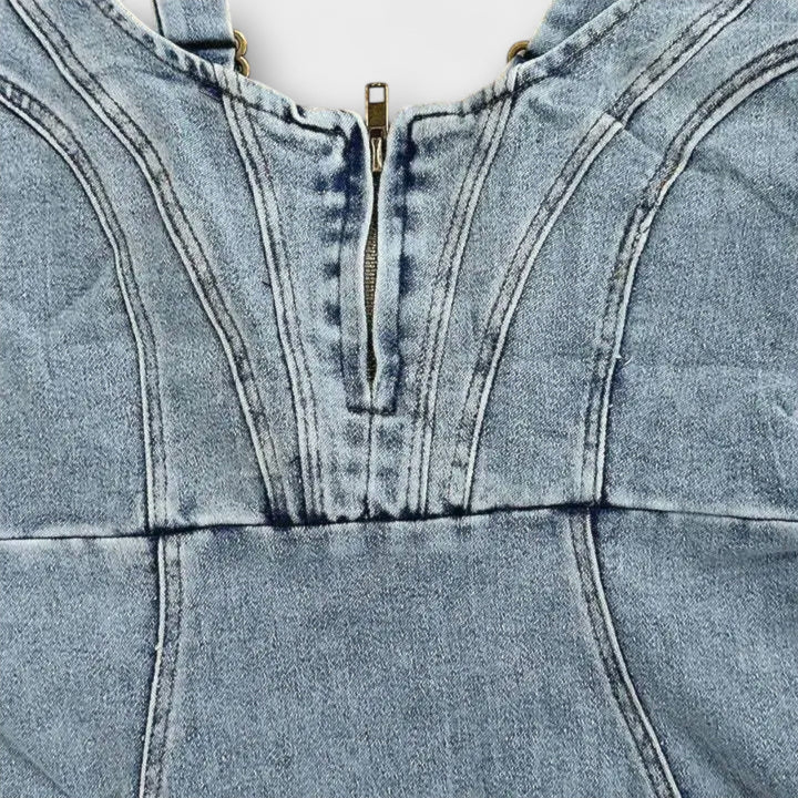 Anna - Denim dress with adjustable straps