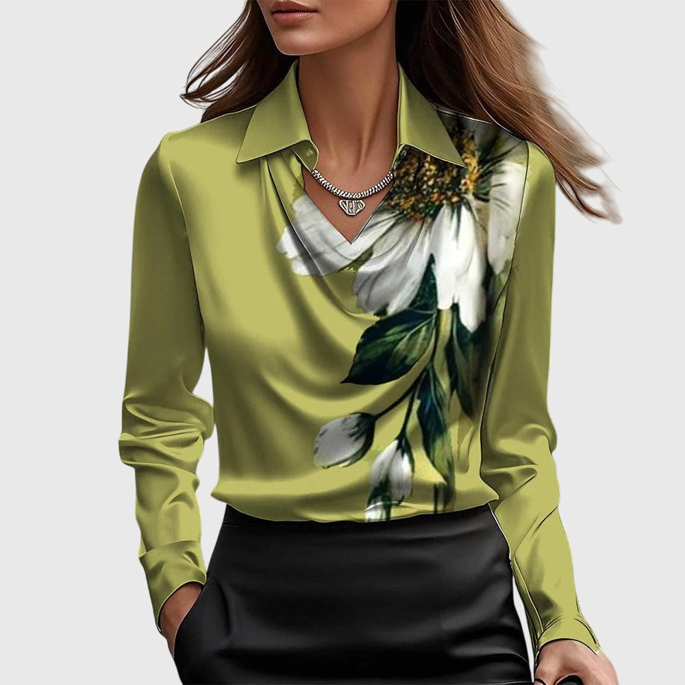 Dana - Elegant blouse made of shiny satin