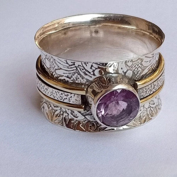 Bohemian crystal meditation ring