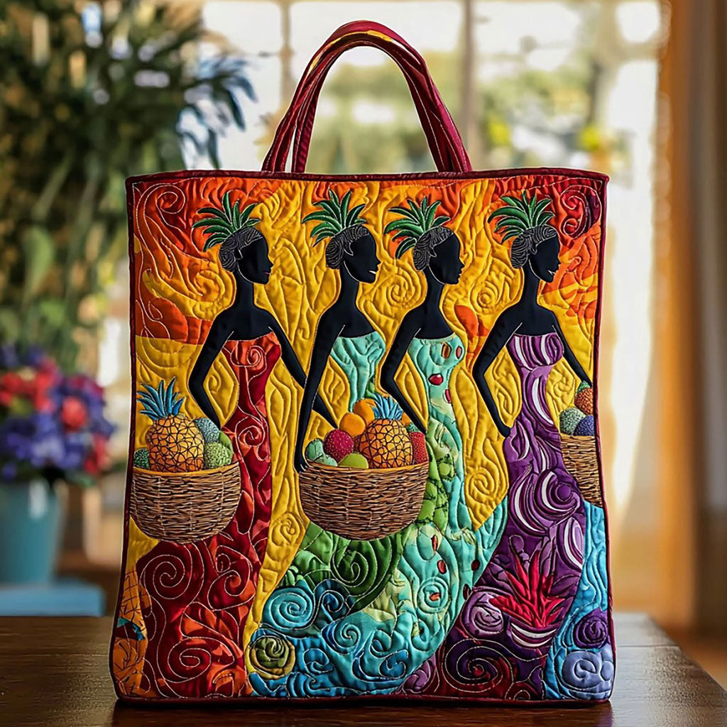 Graceful African Women Quilted Tote Bag