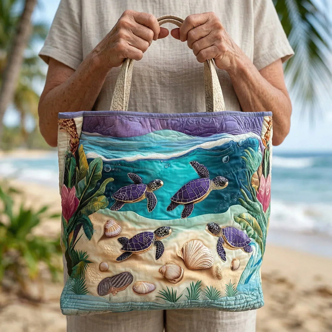 Quilted Tote Bag - Lagoon Spirit