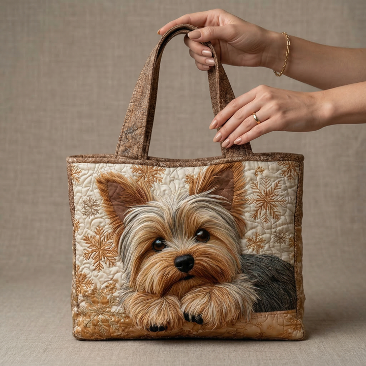 Quilted Tote Bag - Adorable Yorkshire