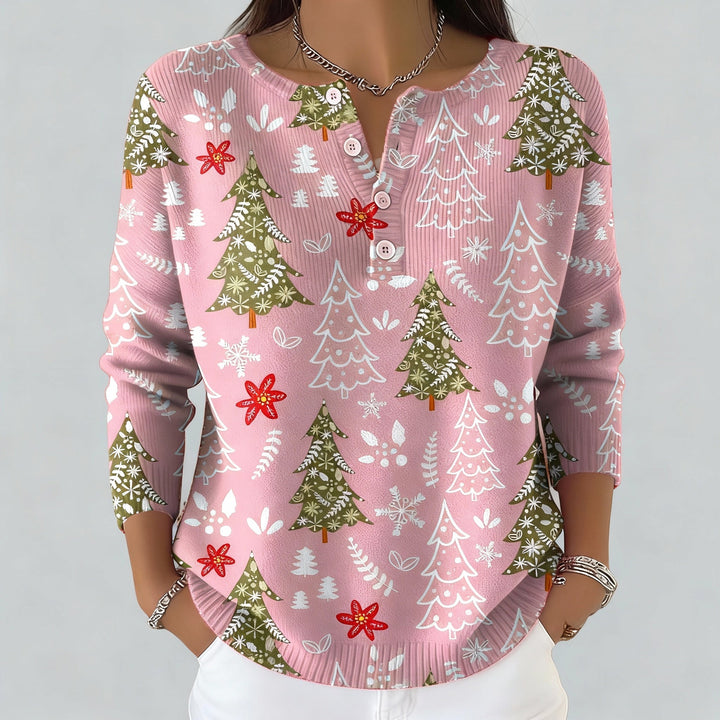 Iris - Christmas sweater with buttons