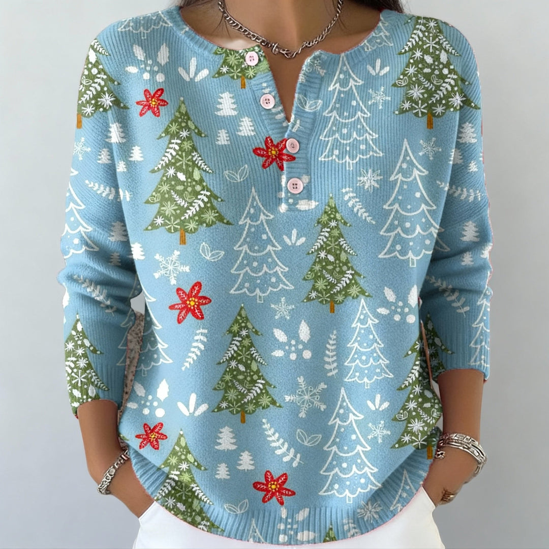 Iris - Christmas sweater with buttons