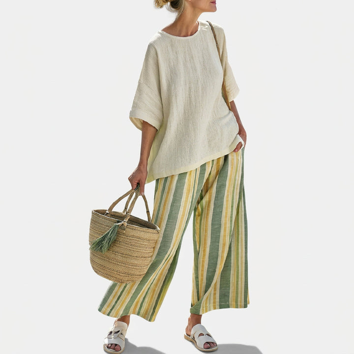 Olívia - Bamboo Linen Set in Olive Colour