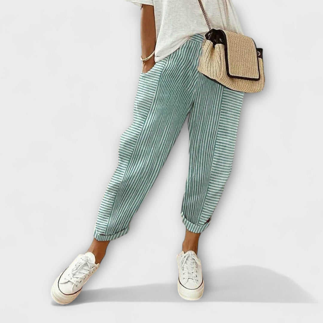 Sanne - Comfortable, ribbed trousers