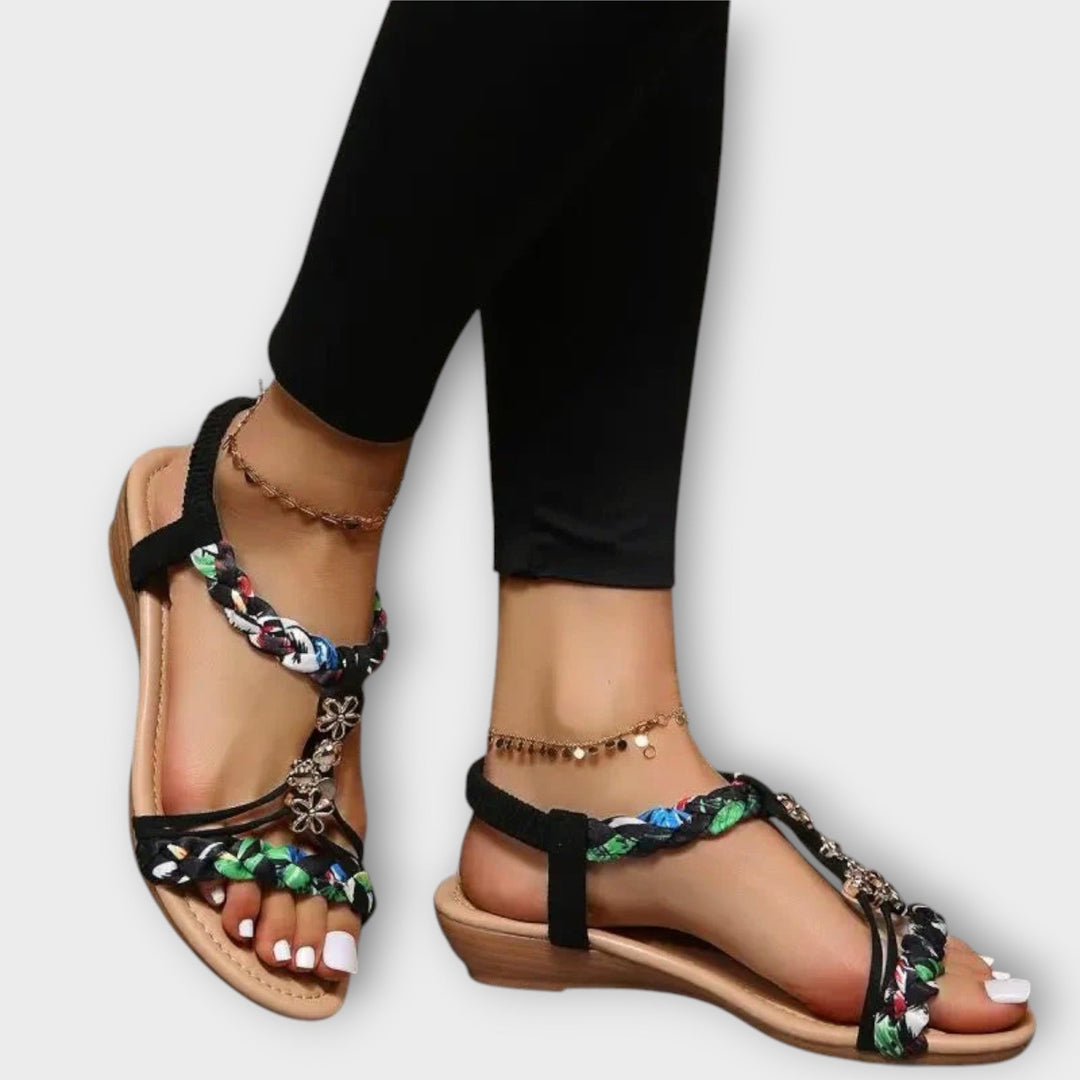 Comfortable women's sandals in the boho style