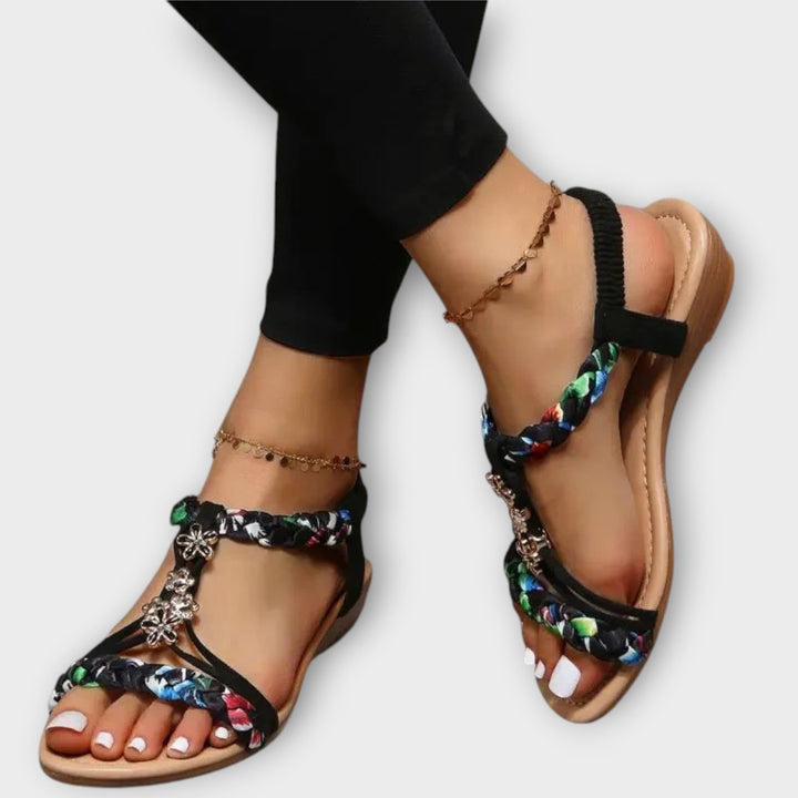 Comfortable women's sandals in the boho style