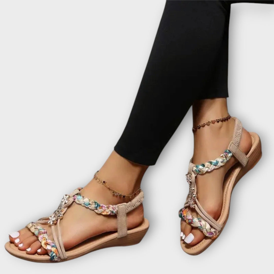 Comfortable women's sandals in the boho style