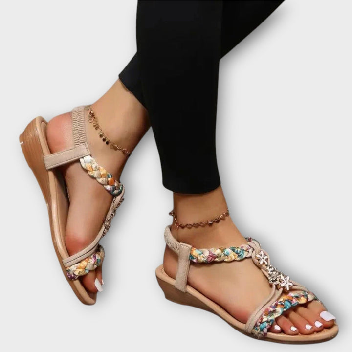 Comfortable women's sandals in the boho style