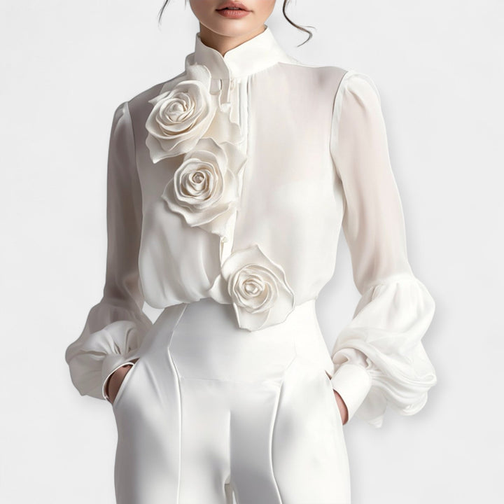 T-shirt with 3D roses
