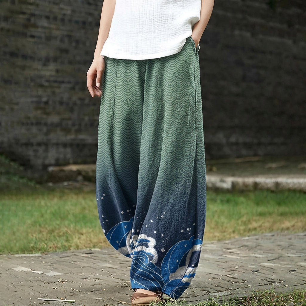 Apolline – Wide green pants