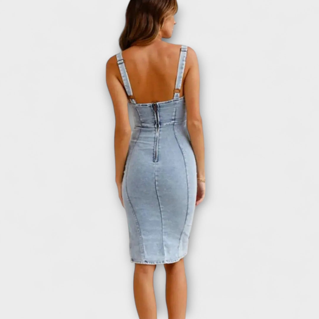 Anna - Denim dress with adjustable straps
