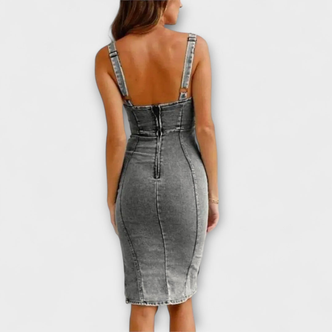 Anna - Denim dress with adjustable straps