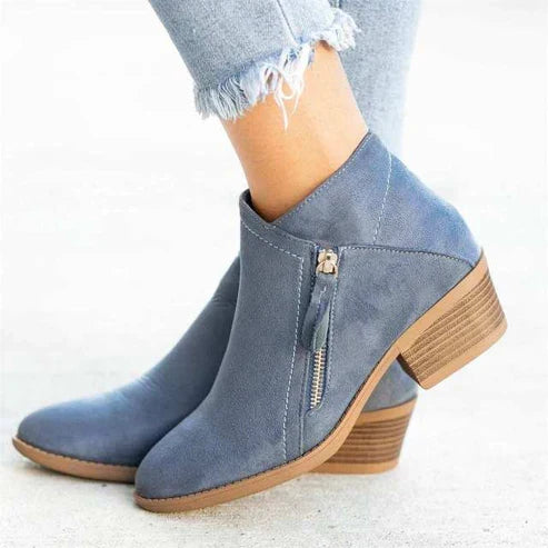 Waterproof Zipped Ankle Boots
