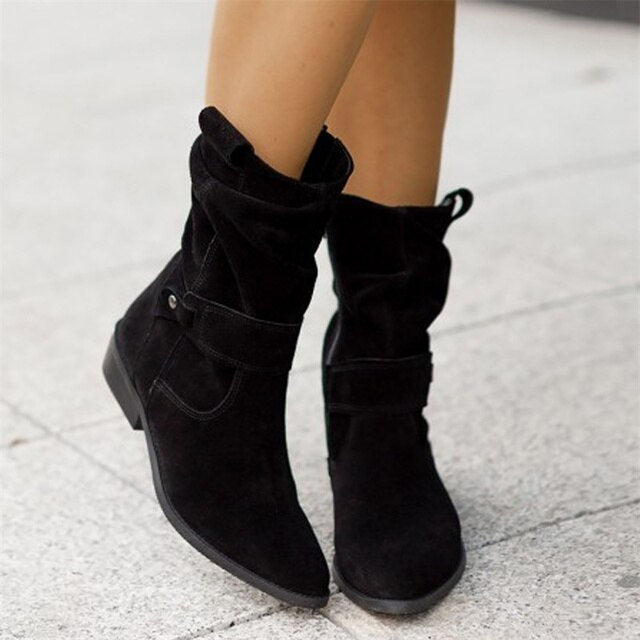 Warm Suede Ankle Boots