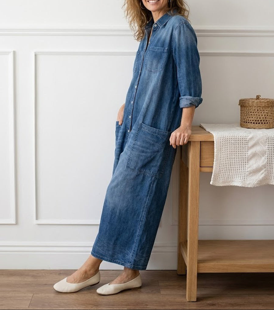 Felicja - Cotton Denim Jumpsuit