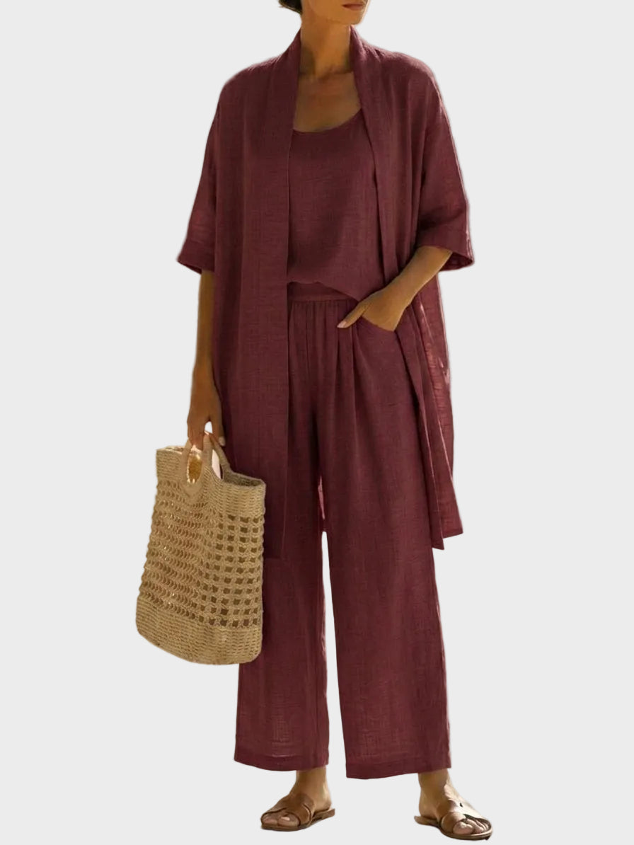 Linnea - Light linen set