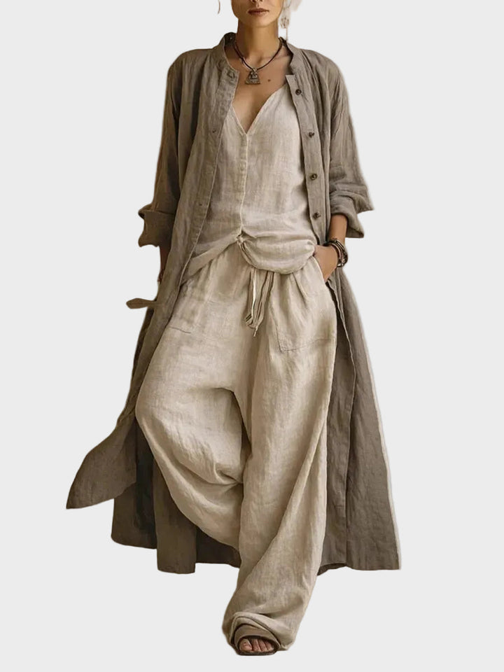 Boema - Boho Cotton and Linen 3-Piece Set