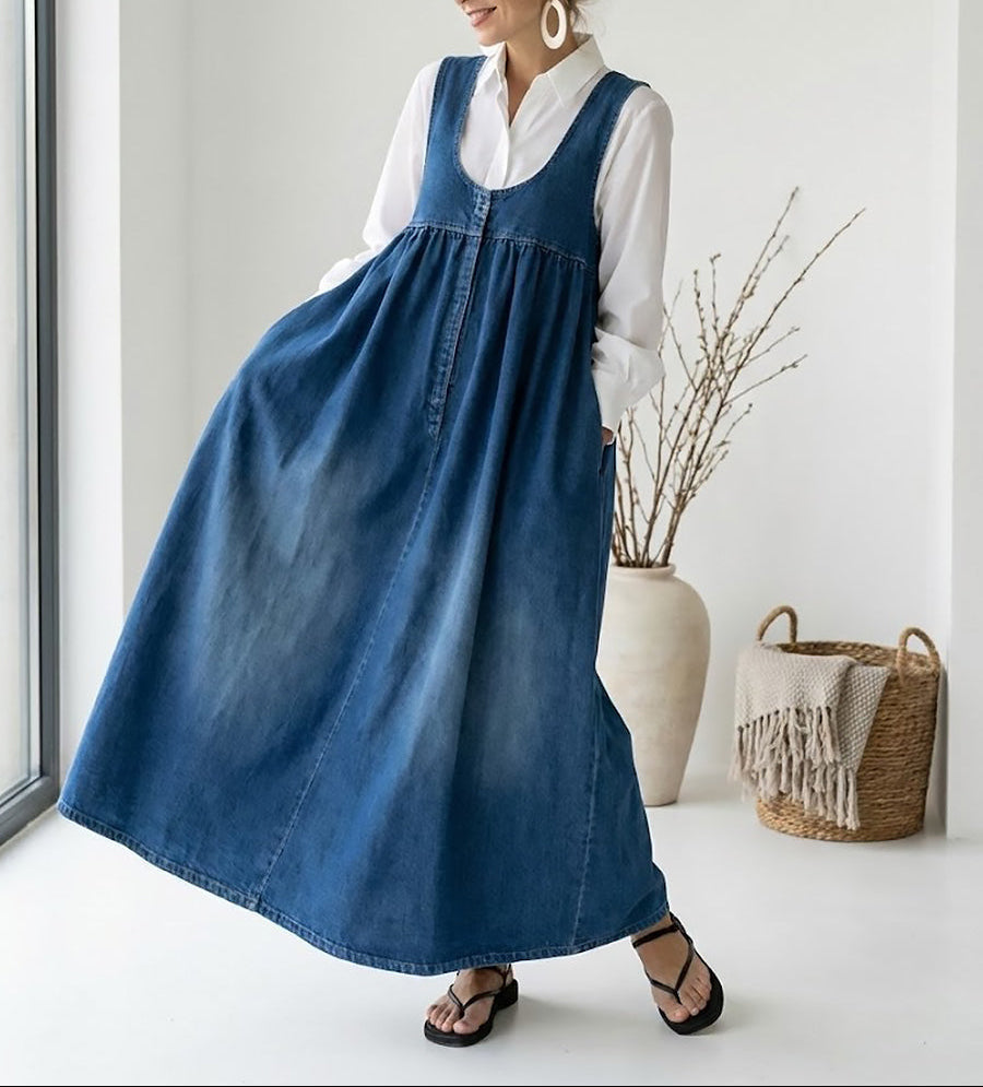 Iwona - Maxi Dress made of Vintage Denim