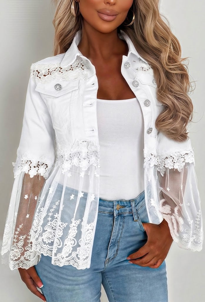 Addison | Jacket with lace inserts