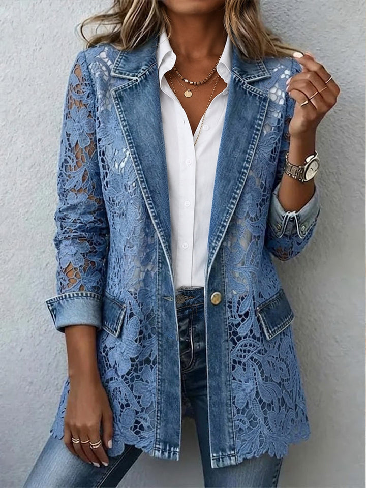 Harper | Jacket with lace inserts