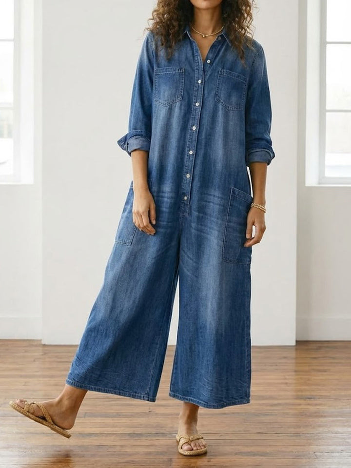 Felicja - Cotton Denim Jumpsuit