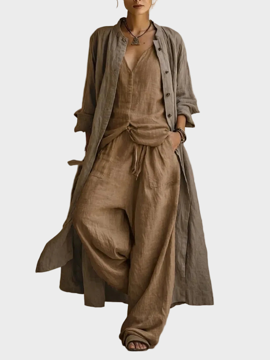 Boema - Boho Cotton and Linen 3-Piece Set