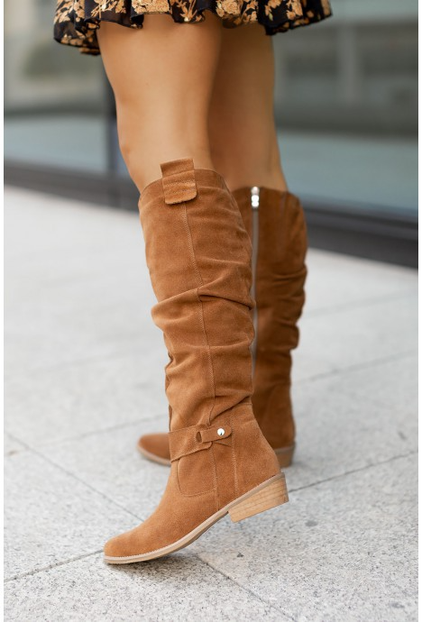 Suede Look Knee Boots