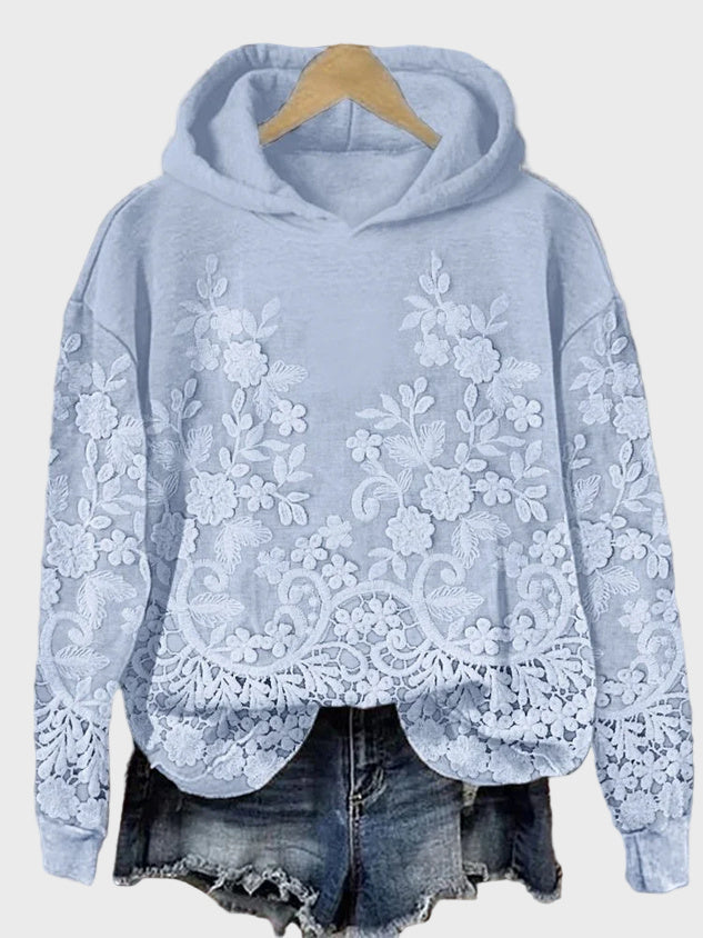 Klára - Classic sweatshirt with a 3D floral pattern