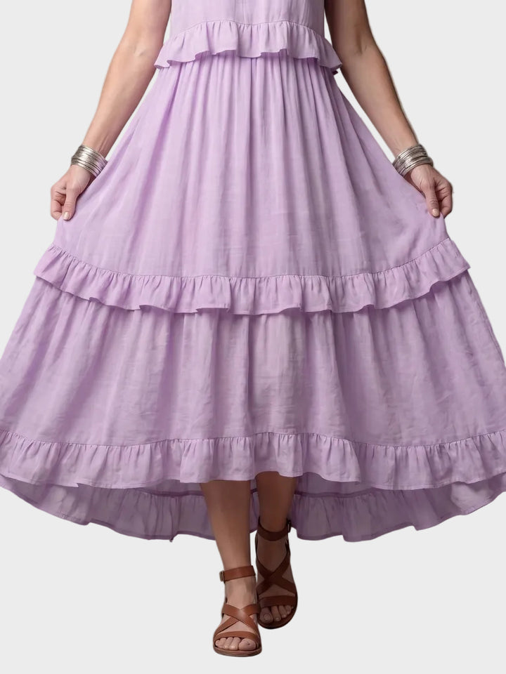 Katia - Maxi dress with halter and ruffles