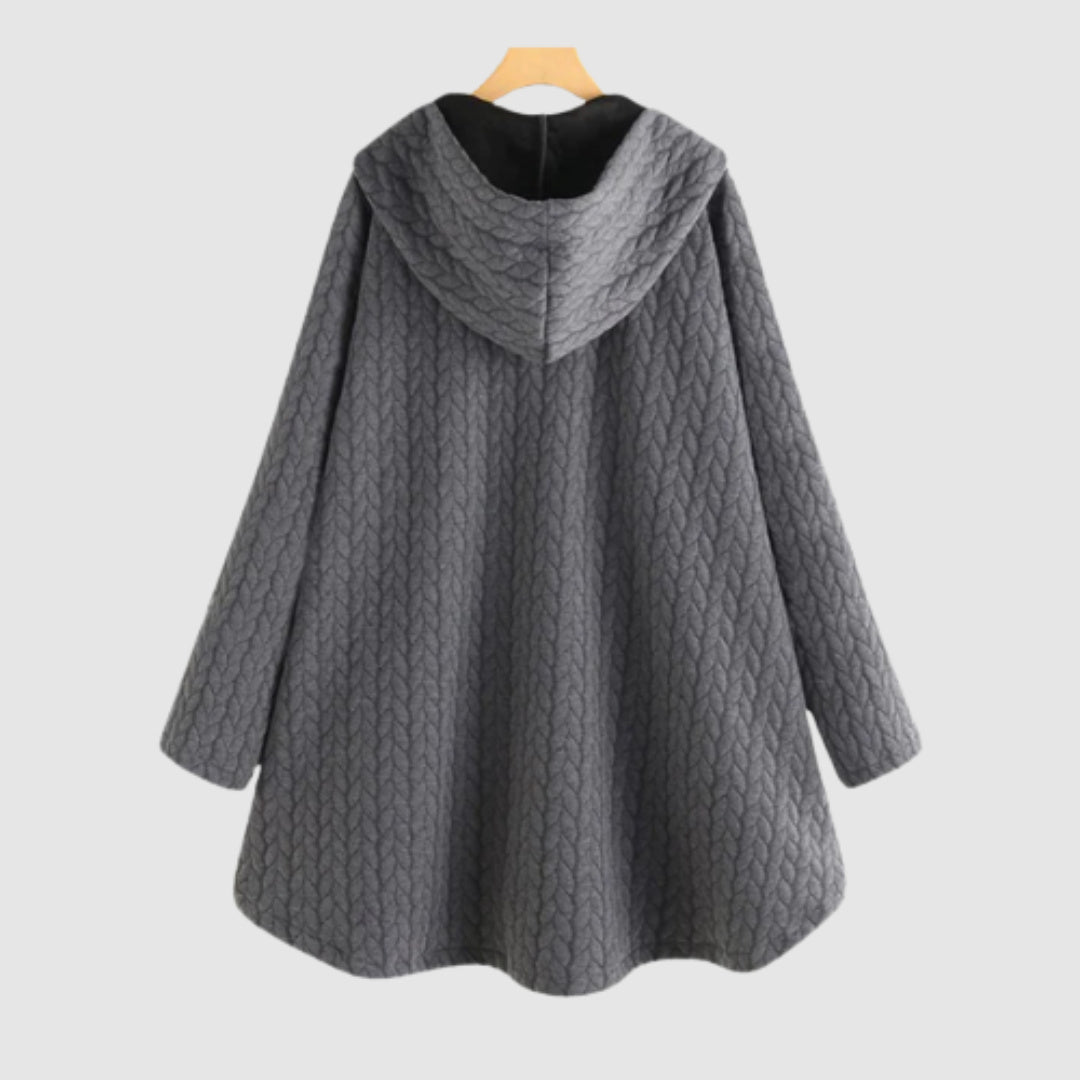 Zuzana - Quilted coat with a hood and buttons