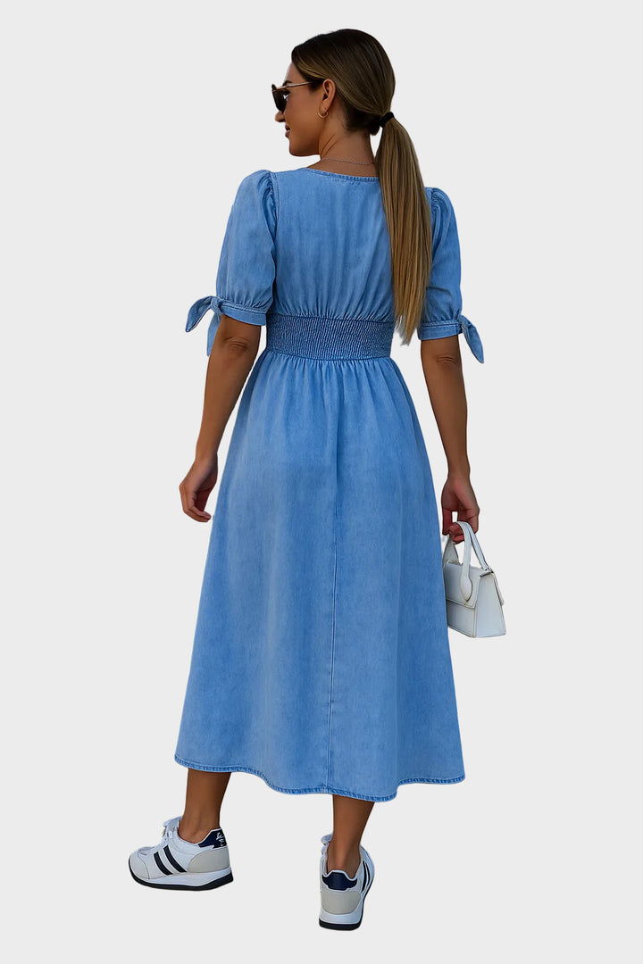 Nina – Shiny denim dress