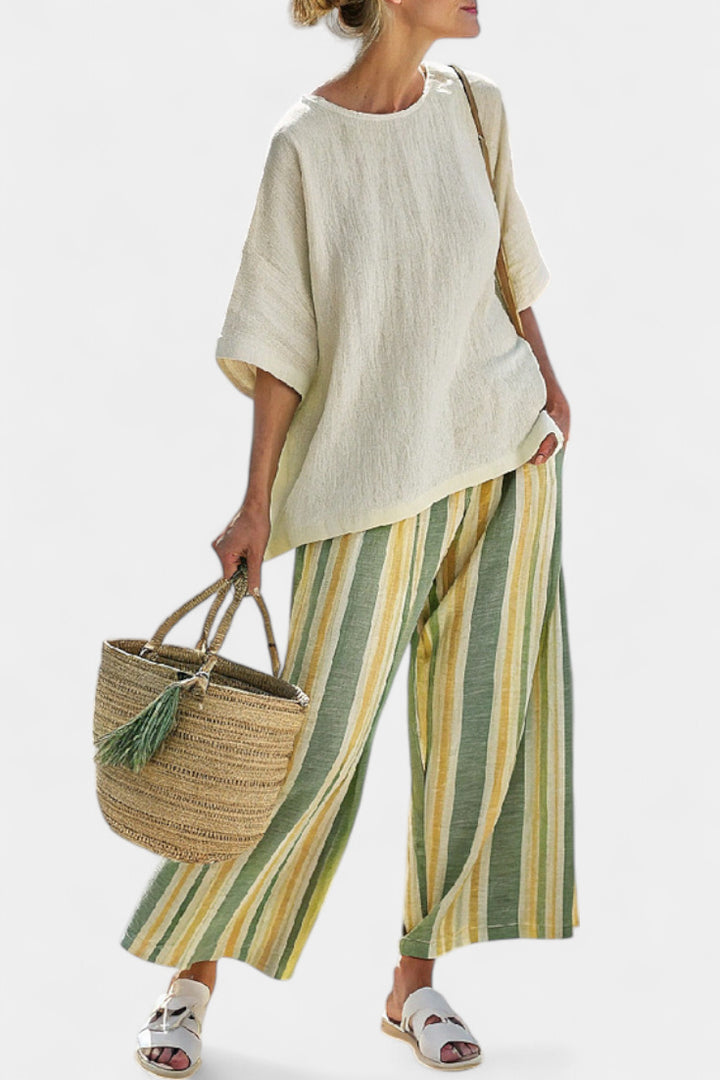 Olívia - Bamboo Linen Set in Olive Colour