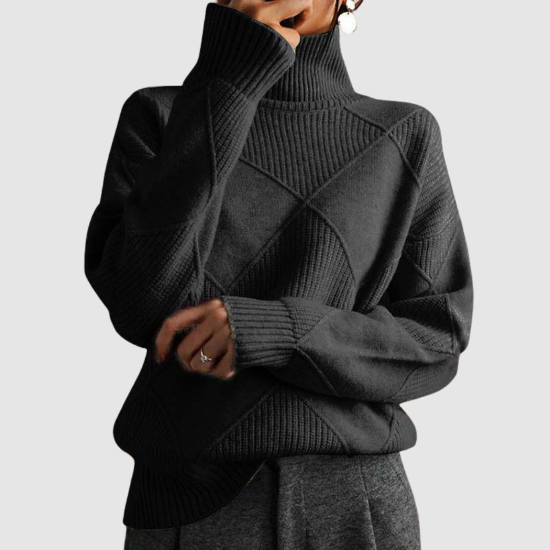 Ester - Textured turtleneck sweater