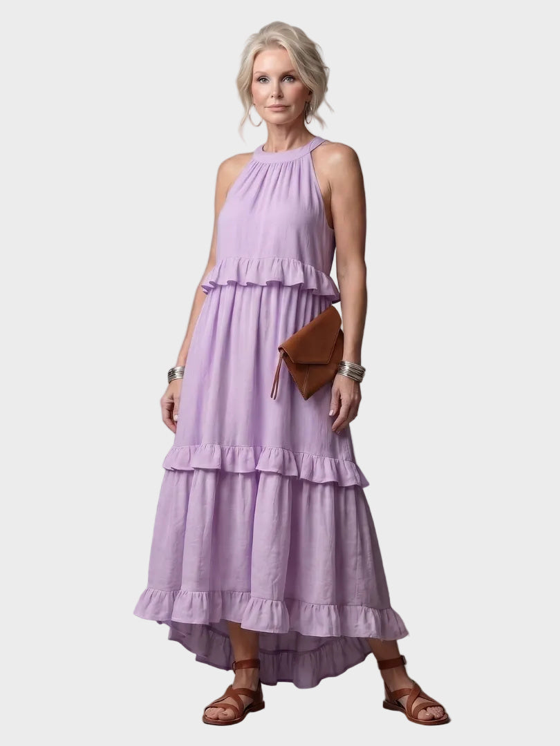 Katia - Maxi dress with halter and ruffles