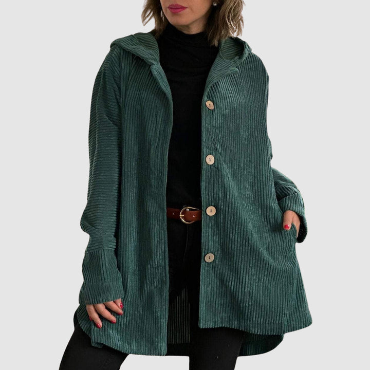 Stella - Comfortable velvet jacket with a hood