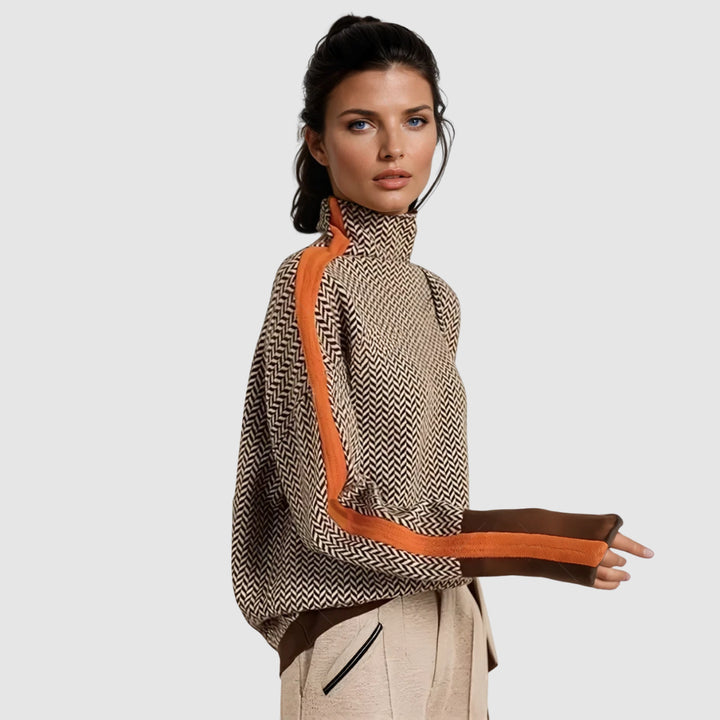 Elżbieta - Sweater with a high collar