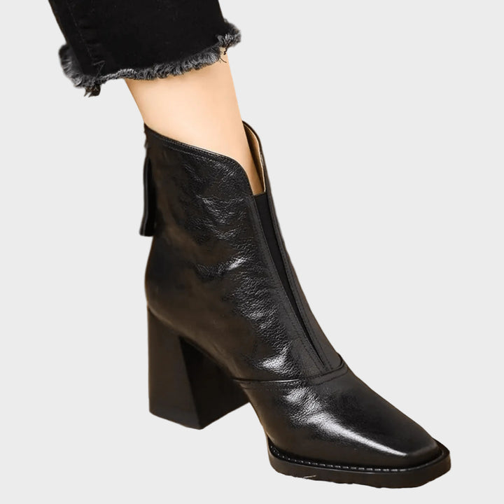 Klaudia - Luxurious mid-heeled ankle boots
