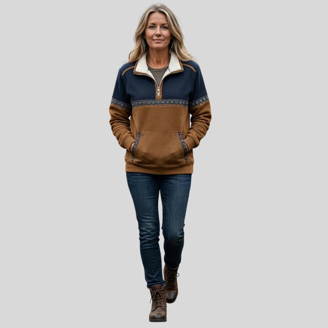 Ida - Cosy fleece with a half-zip
