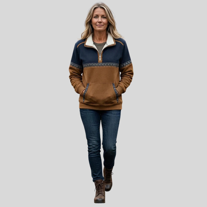 Ida - Cosy fleece with a half-zip