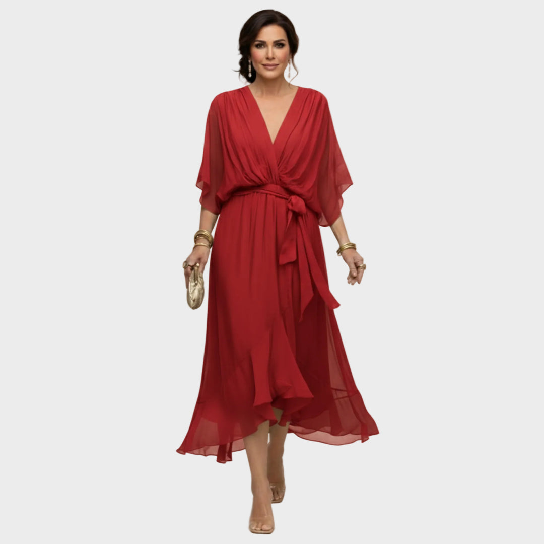 Monica Chiffon - V-neck dress