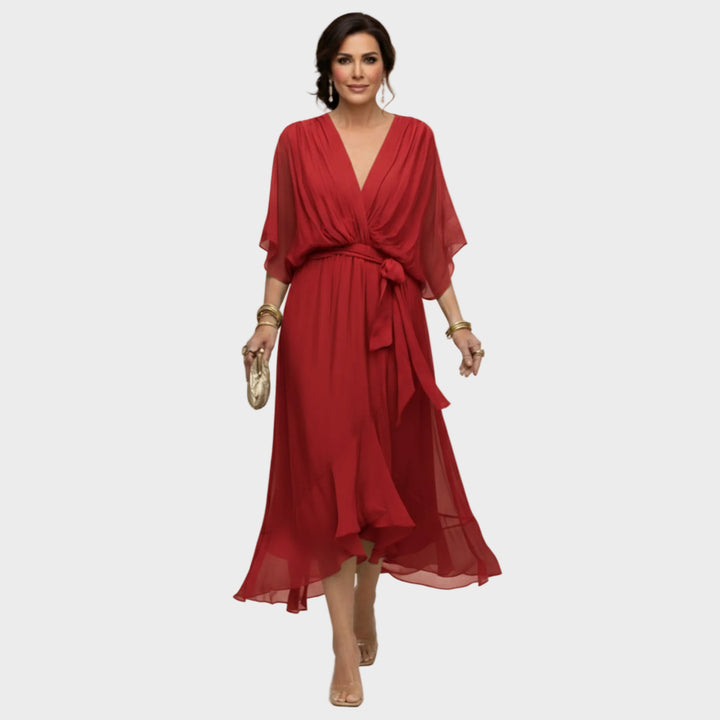 Monica Chiffon - V-neck dress