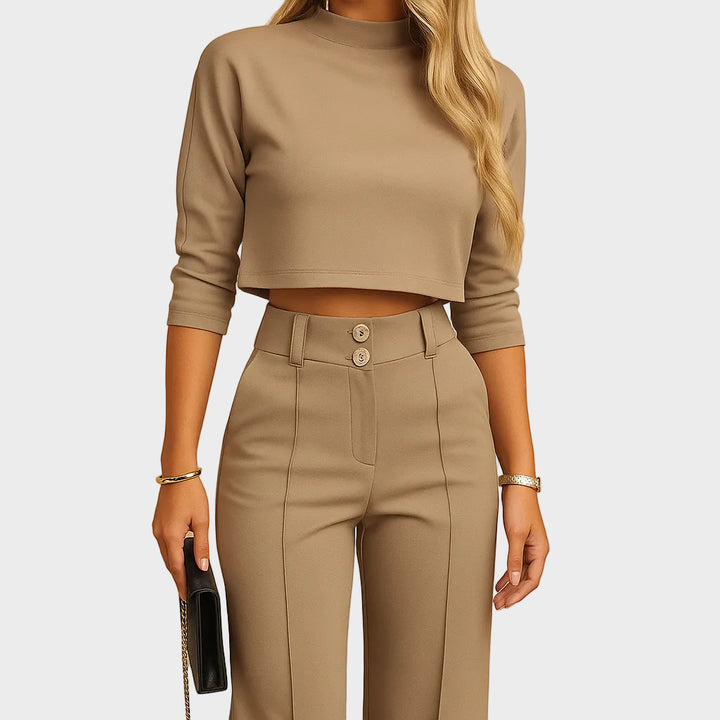 Mareen - Matching fall set with top and pants for women